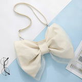 Spring Summer Japanese Bow Canvas Messenger Bag