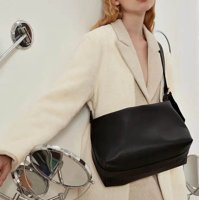 Spring Commuter Bag Soft Leather Messenger Tote