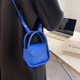 Spring Famous PU Leather Women's Underarm Handbag Short Handle