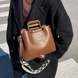 Spring Women's PU Leather Crossbody Bags with Short Handle Shoulder Purses