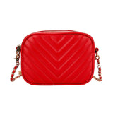 Solid PU Leather Crossbody Bag Chain Square Satchels Female Bag Shoulder Bag