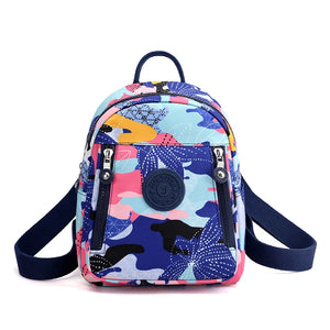 Spring Flower Pattern Women's Backpack Small Anti Theft School Bag