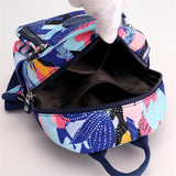 Spring Flower Pattern Women's Backpack Small Anti Theft School Bag