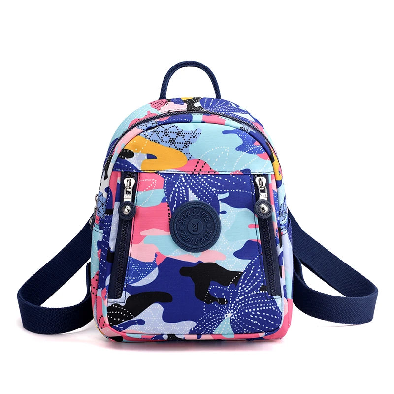 Spring Flower Pattern Women's Backpack Small Anti Theft School Bag