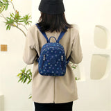 Spring Flower Pattern Women's Backpack Small Anti Theft School Bag