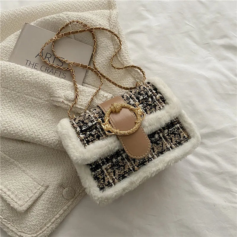 Spring Plush Shoulder Bags Women's Crossbody Bag