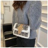 Spring Plush Shoulder Bags Women's Crossbody Bag