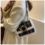 Spring Plush Shoulder Bags Women's Crossbody Bag