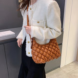 Spring Women's Quilted Crossbody Bag High PU Handbag Ladies Shoulder Bag