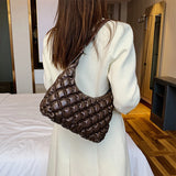 Spring Women's Quilted Crossbody Bag High PU Handbag Ladies Shoulder Bag