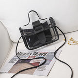 Women Transparent Square Sling Bag PVC Shoulder Bag