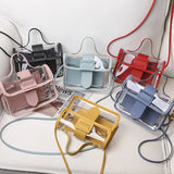 Women's Transparent Sling Bag PVC Shoulder Bag Sweet Lady Bag