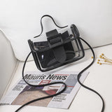 Spring Summer Women's Transparent Square Sling Bag PVC Shoulder Bag