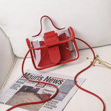 Women's Transparent Sling Bag PVC Shoulder Bag Sweet Lady Bag
