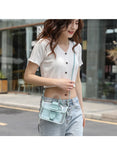 Spring Summer Women's Transparent Square Sling Bag PVC Shoulder Bag