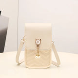 Mini Cross-body Mobile Phone Shoulder Bag Pearl Tassel Cover-style Female Bag