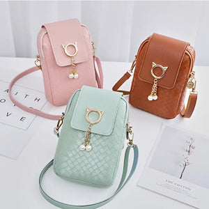 Mini Cross-body Phone Shoulder Bag with Tassel Cover
