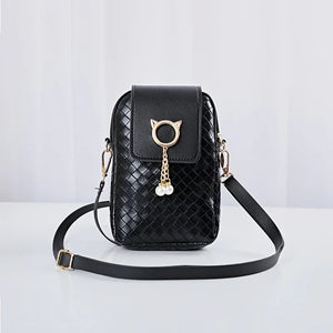 Mini Cross-body Phone Shoulder Bag with Tassel Cover