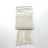 Vintage Hand Woven Messenger Bag Beach Tassel Shoulder