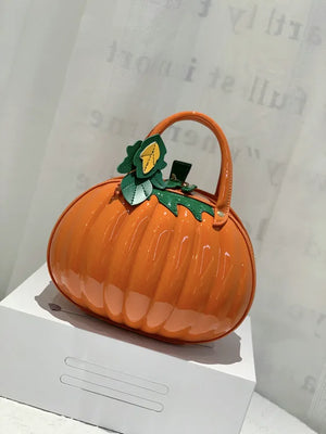 Pumpkin Shape PU Women Bag Portable Messenger Bag Handbags