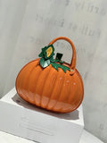 Pumpkin Shape PU Women Bag Portable Messenger Bag Handbags