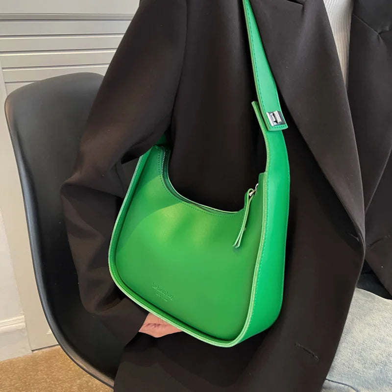 Spring Armpit Bag PU Leather Shoulder Crossbody Bags Lady Handbags