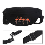Flamingo Canvas Chest Bag Women's Shoulder Waist Messenger Bag