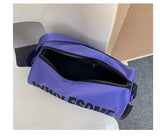 Summer Barrel Shape Shoulder Bag Women Nylon Letters Crossbody Bag