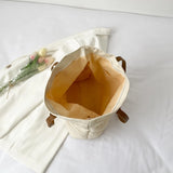 Beach Straw Bag Leather Ladies Shoulder Bag Canvas Travel Tote