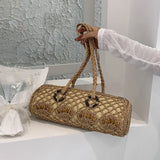 Bohemia Straw Beach Handbag, Vintage Shoulder Bag