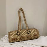 Bohemia Straw Beach Handbag, Vintage Shoulder Bag