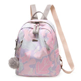 Red Oxford Women's Backpack High Student Girl School Bag Lady Travel Backpack