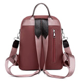 Red Oxford Women's Backpack for School and Travel