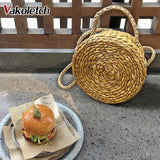 Summer Beach Bag Crossbody Straw Shoulder Bag Rattan Handbag KL445