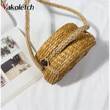 Summer Beach Bag Crossbody Straw Shoulder Bag Rattan Handbag KL445