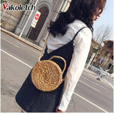 Summer Beach Bag Crossbody Straw Shoulder Bag Rattan Handbag KL445