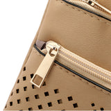 Summer Crossbody Bag PU Leather Handbag Hollow Out Shoulder