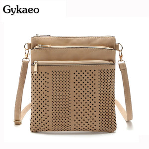 Summer Crossbody Bag PU Leather Handbag Hollow Out Shoulder