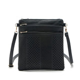 Summer Crossbody Bag PU Leather Handbag Hollow Out Shoulder