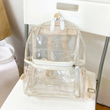 Summer Women Backpack Jelly Transparent Student Bags High Clear