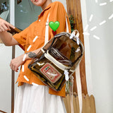 Summer Women Backpack Jelly Transparent Student Bags High Clear