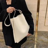 Summer Women's Shoulder Bag Large Capacity Soft PU Leather Rectangular Tote Bag