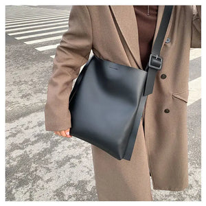 Summer Women's Shoulder Bag Large Capacity Soft PU Leather Rectangular Tote Bag