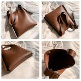 Summer Women's Shoulder Bag Large Capacity Soft PU Leather Rectangular Tote Bag
