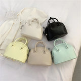 Summer Women's Small PU Leather Totes Bag Solid Shoulder Crossbody Bags