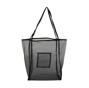 Summer Mesh Shopping Handbag Travel Clutch Multifunctional Bag