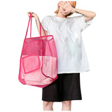 Summer Mesh Shopping Handbag Travel Clutch Multifunctional Bag