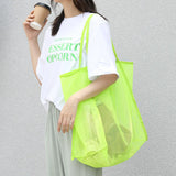 Summer Mesh Large Beach Bag Totes Shoulder Handbag