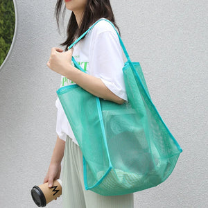 Summer Mesh Large Beach Bag Totes Shoulder Handbag