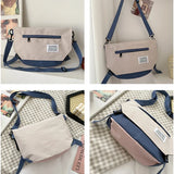 Summer Canvas Crossbody Bag Shoulder Bag for Women